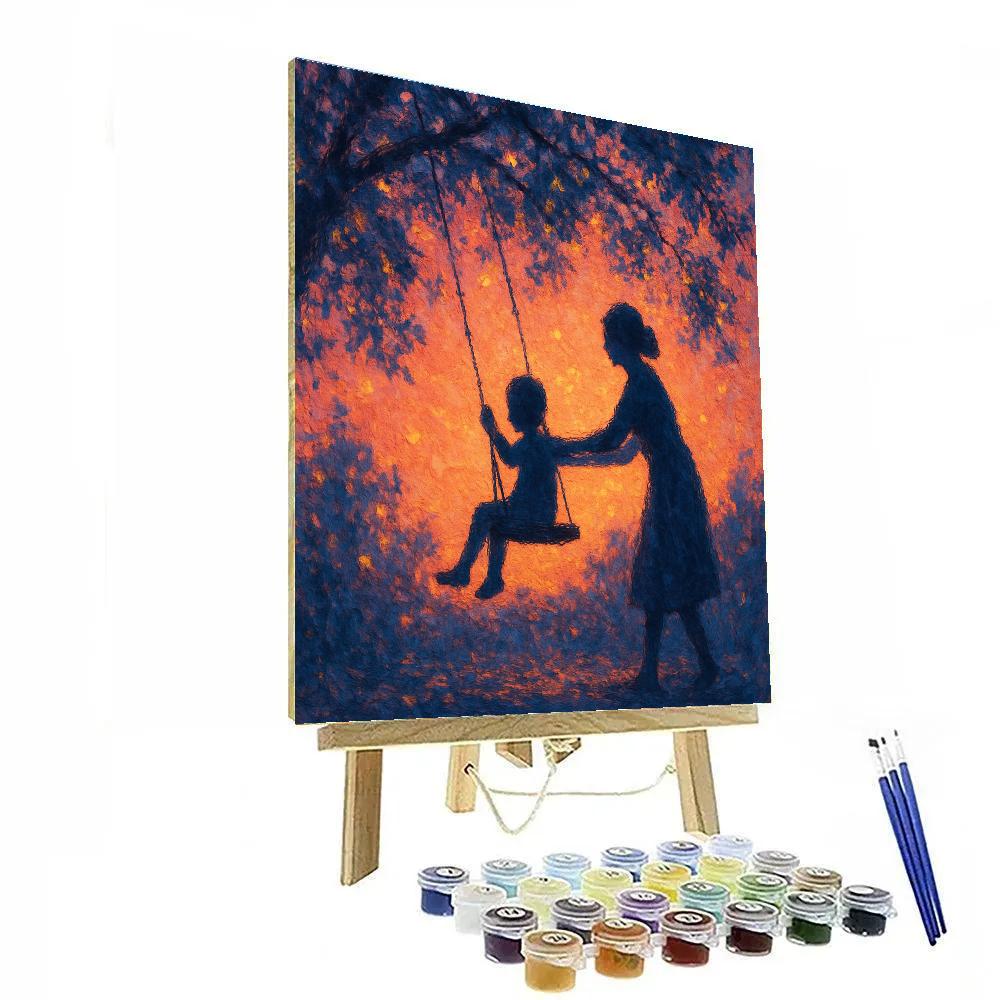 Sunset Swing Serenade Paint by numbers art