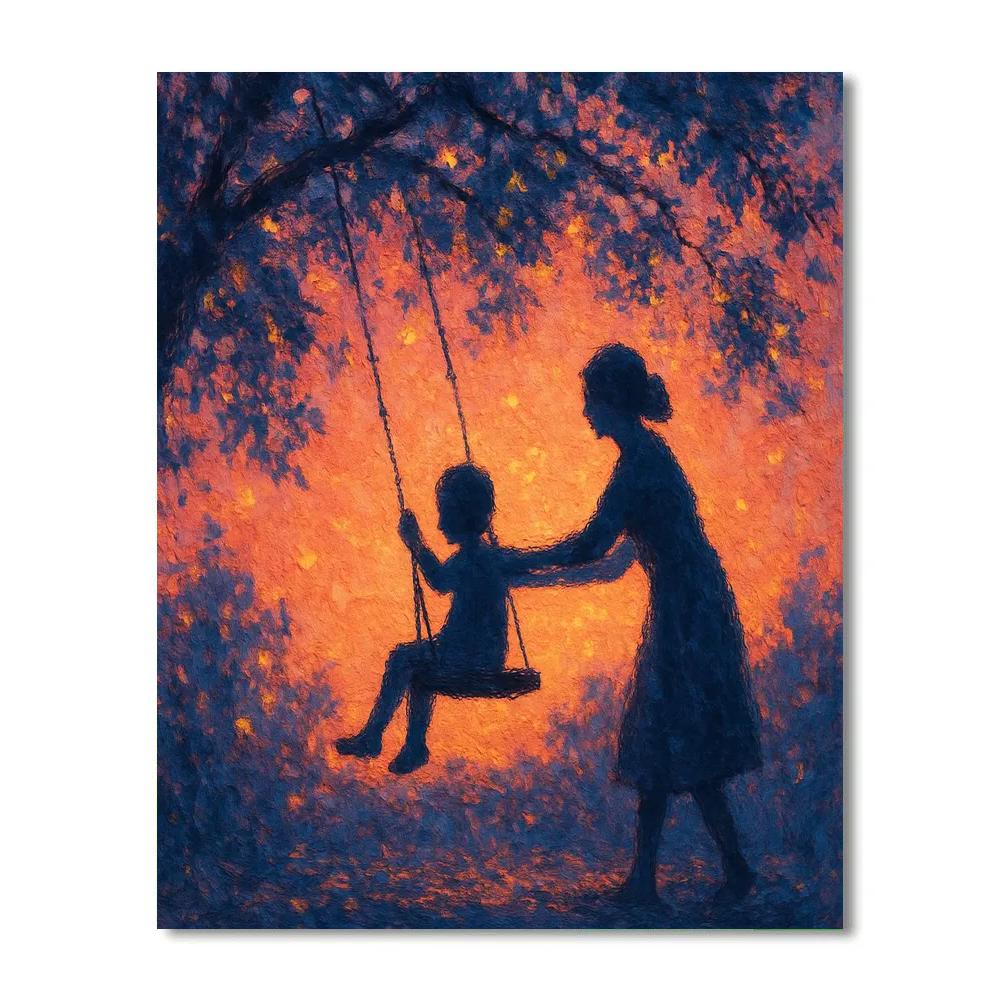 Sunset Swing Serenade Paint by numbers art