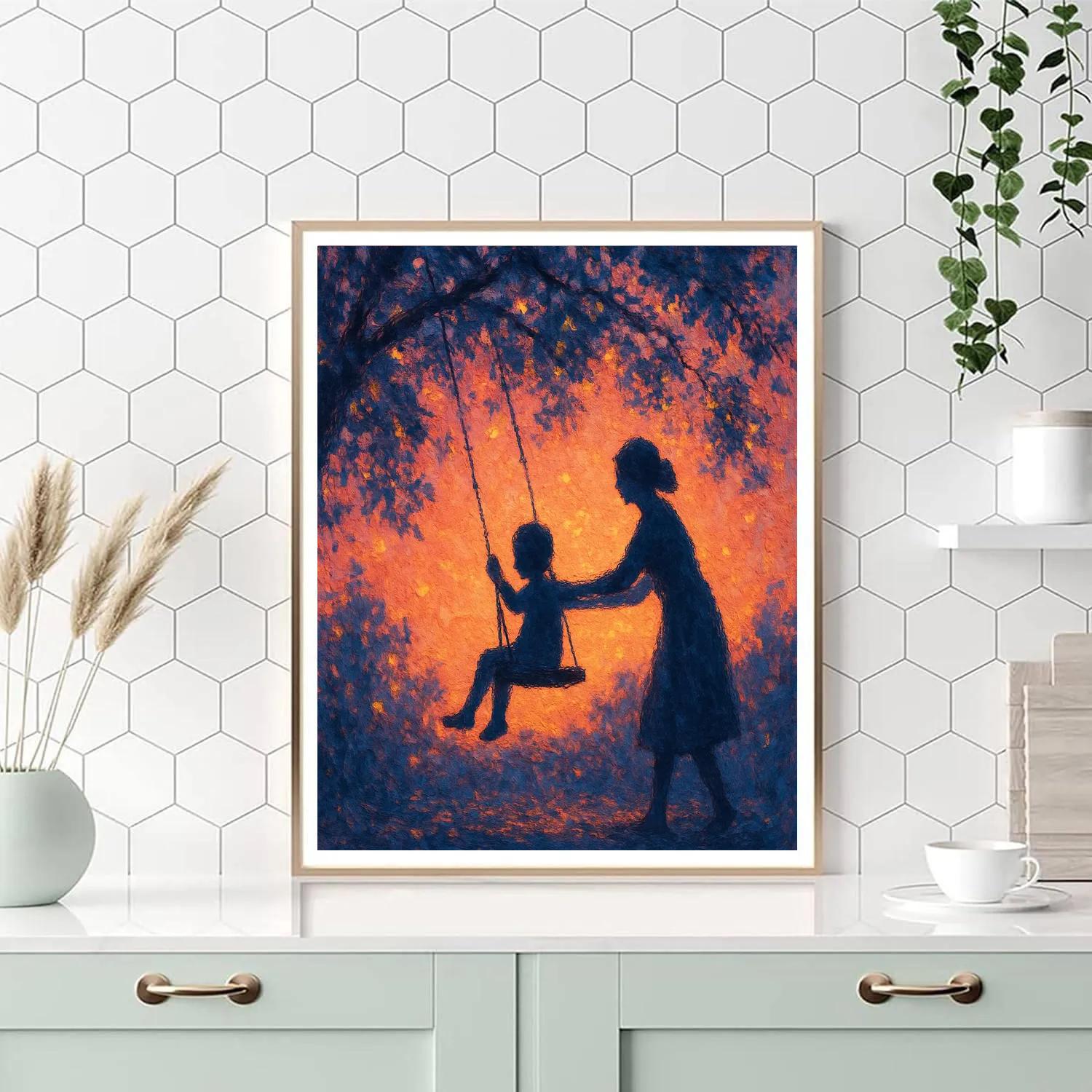 Sunset Swing Serenade Paint by numbers art