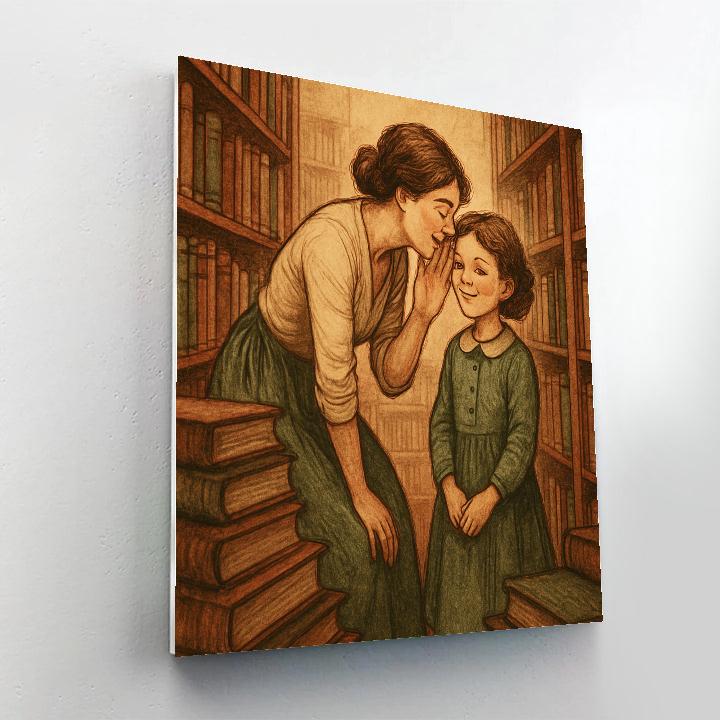 Library Whispering Secrets painting number kit