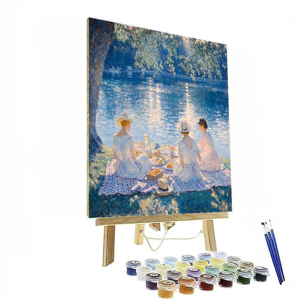 Seurat Inspired Lake Picnic Paint by numbers kits