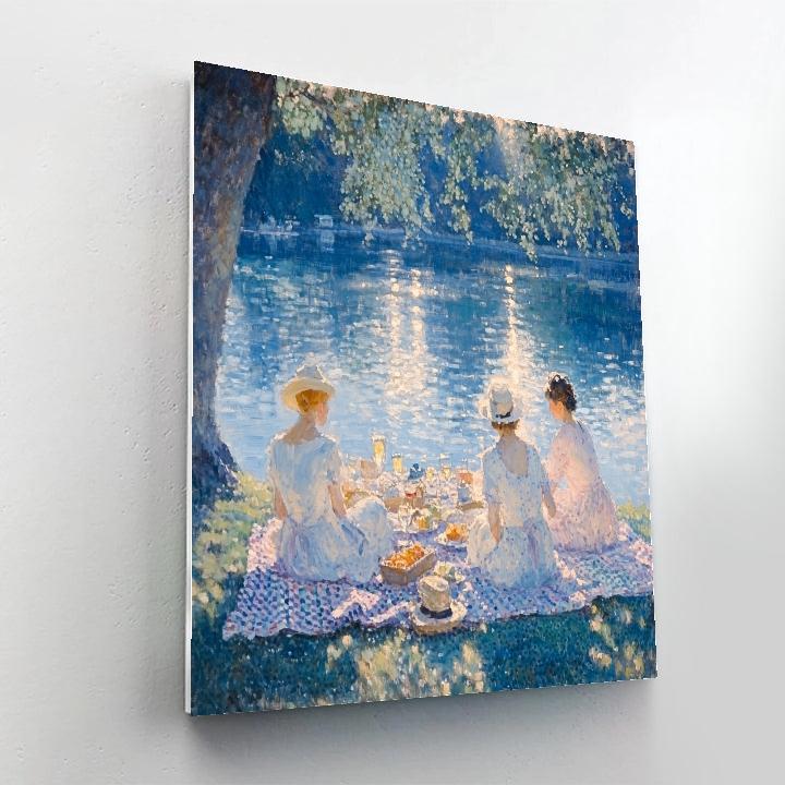 Seurat Inspired Lake Picnic Paint by numbers kits