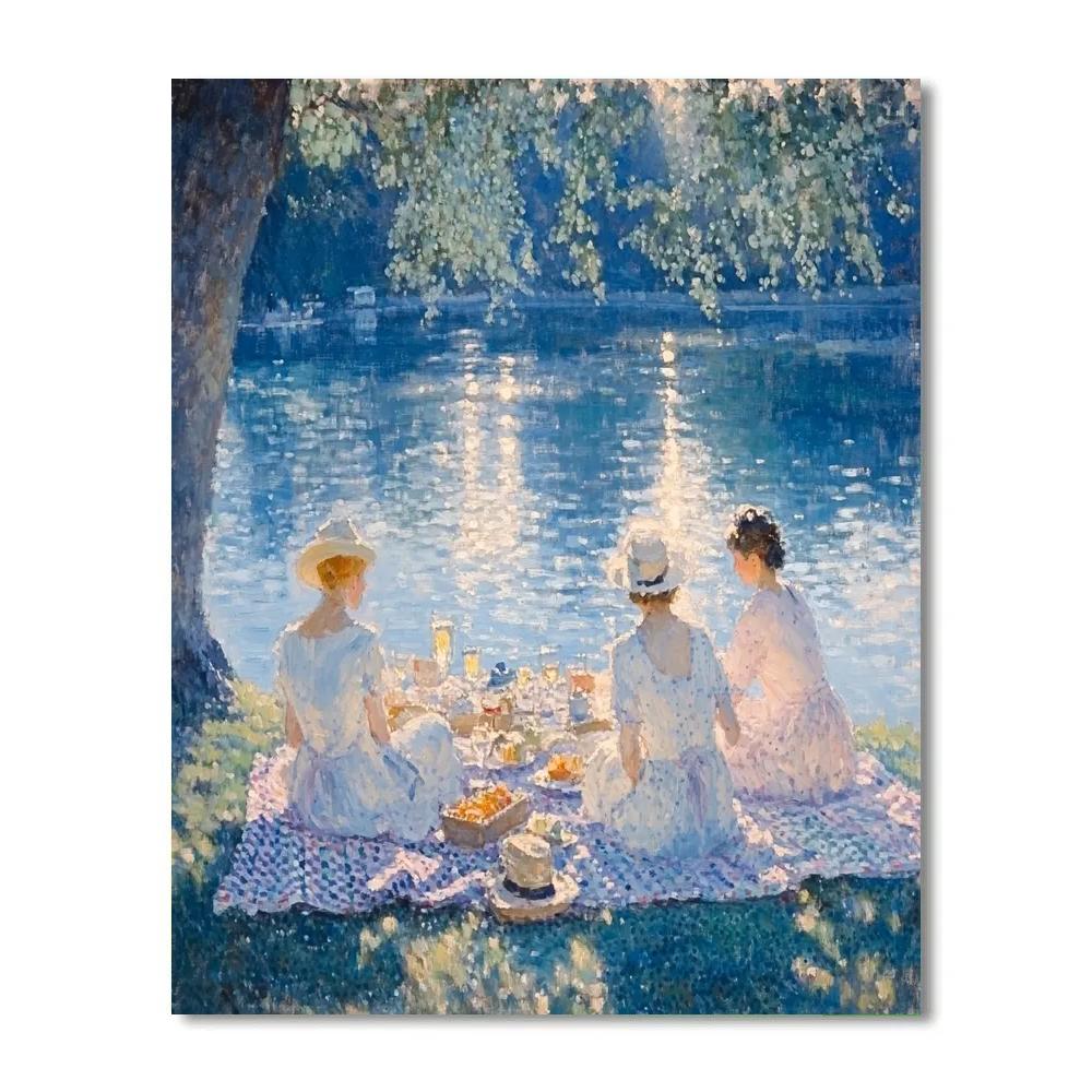 Seurat Inspired Lake Picnic Paint by numbers kits