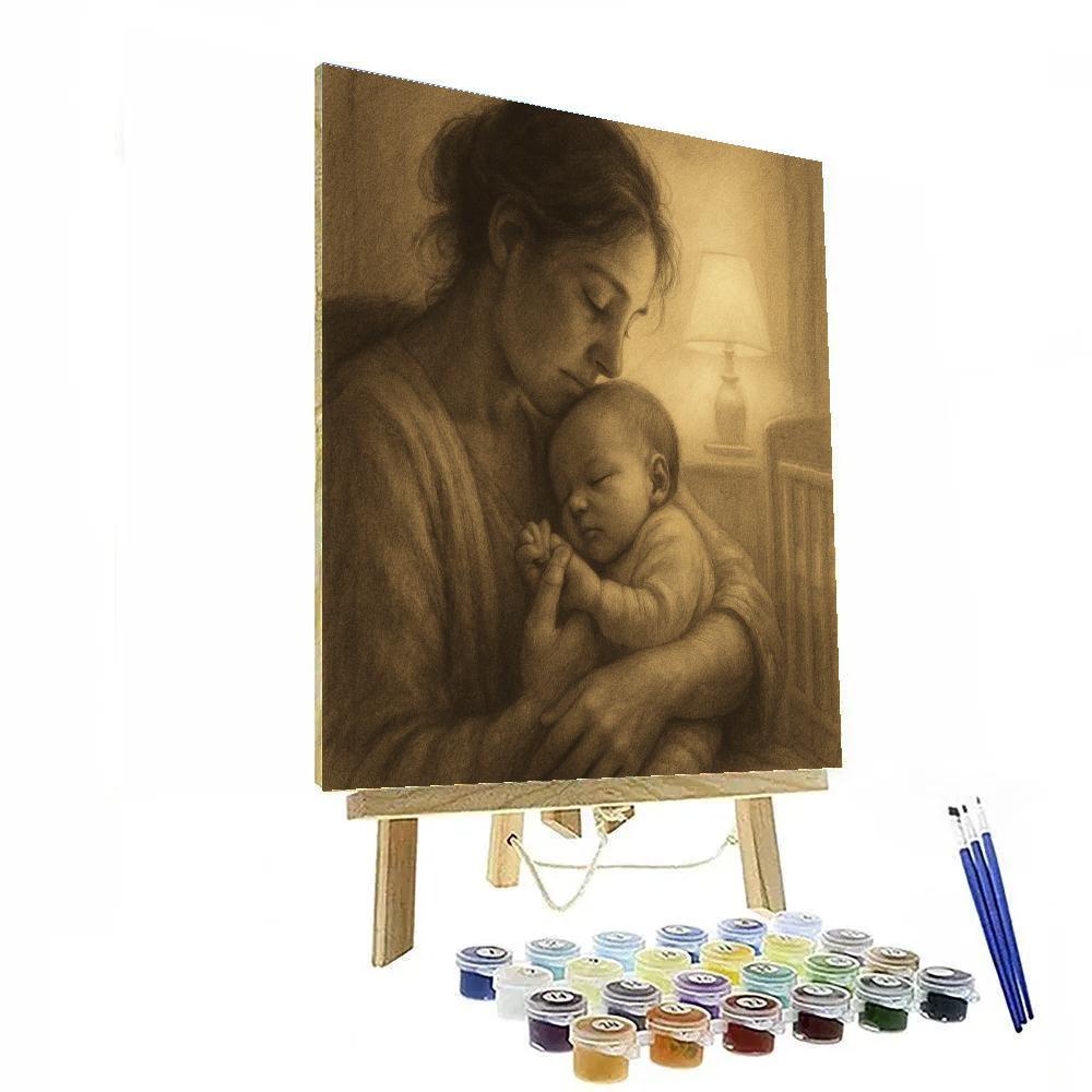 Midnight Feeding Glow Paint by numbers art