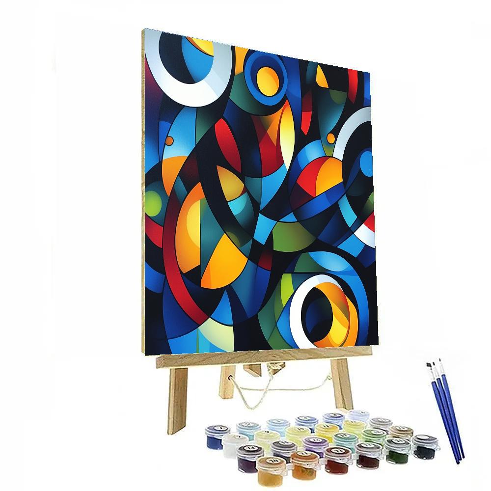 Kandinsky Inspired Musical Abstraction paint by numbers