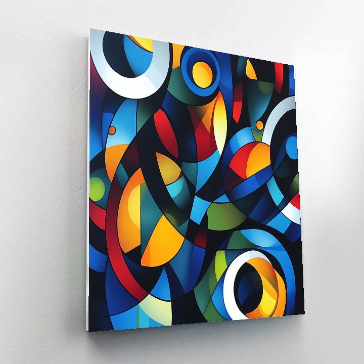 Kandinsky Inspired Musical Abstraction paint by numbers