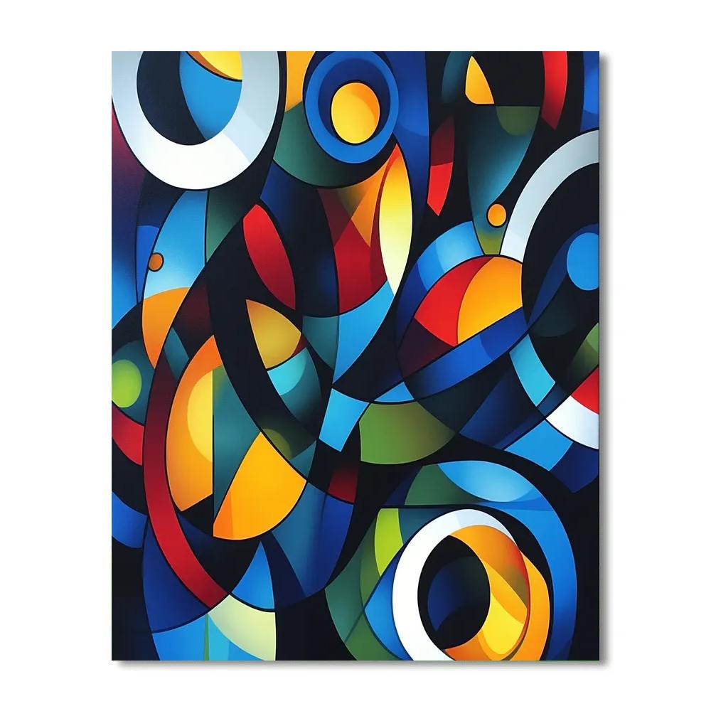 Kandinsky Inspired Musical Abstraction paint by numbers