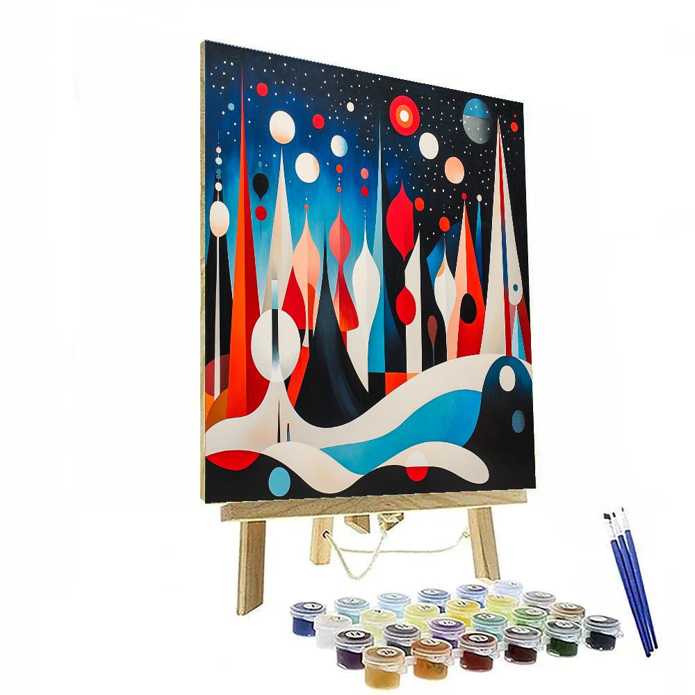 Miro Inspired Surreal Playground paint by numbers