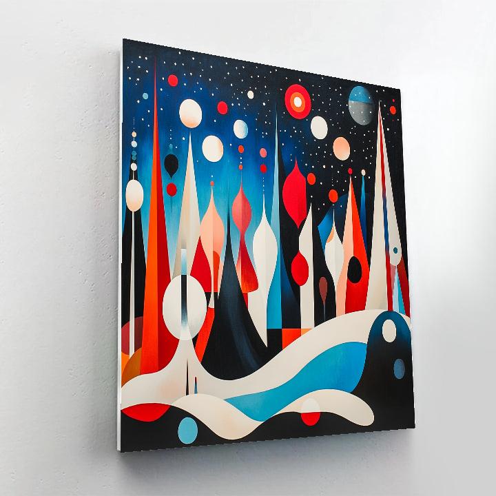 Miro Inspired Surreal Playground paint by numbers