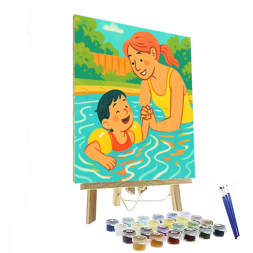 Poolside Splash Lessons Painting by numbers kit