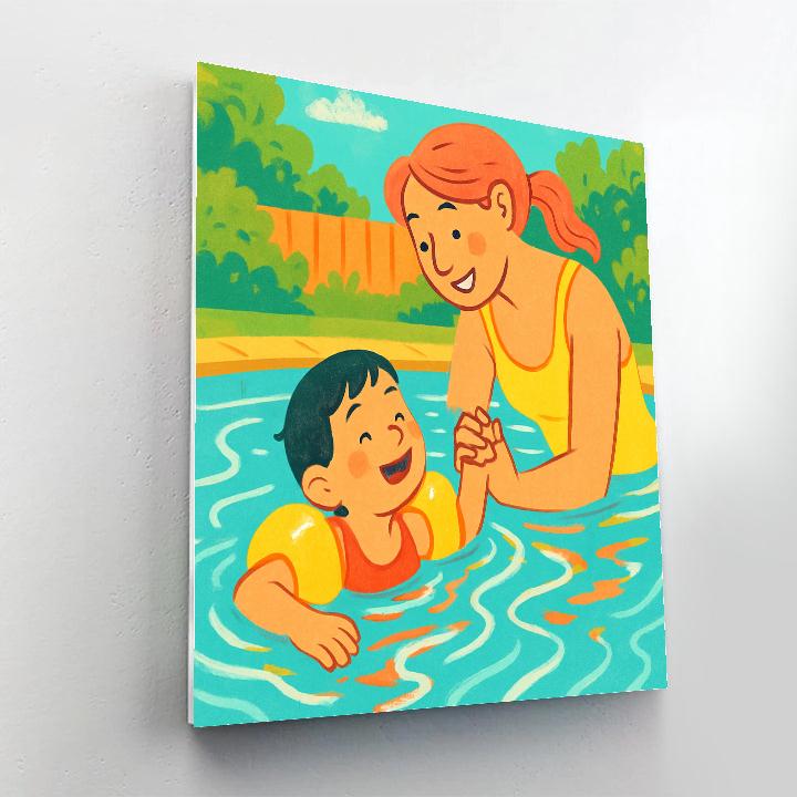 Poolside Splash Lessons Painting by numbers kit