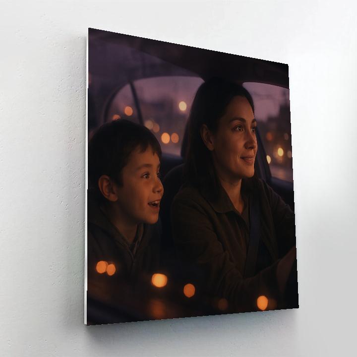 Quiet Car Ride Conversation painting number kit