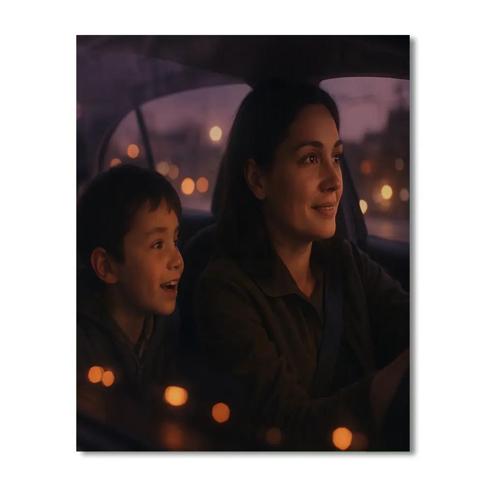 Quiet Car Ride Conversation painting number kit