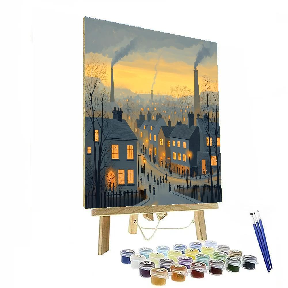 Lowry Inspired Industrial Morning paint by numbers