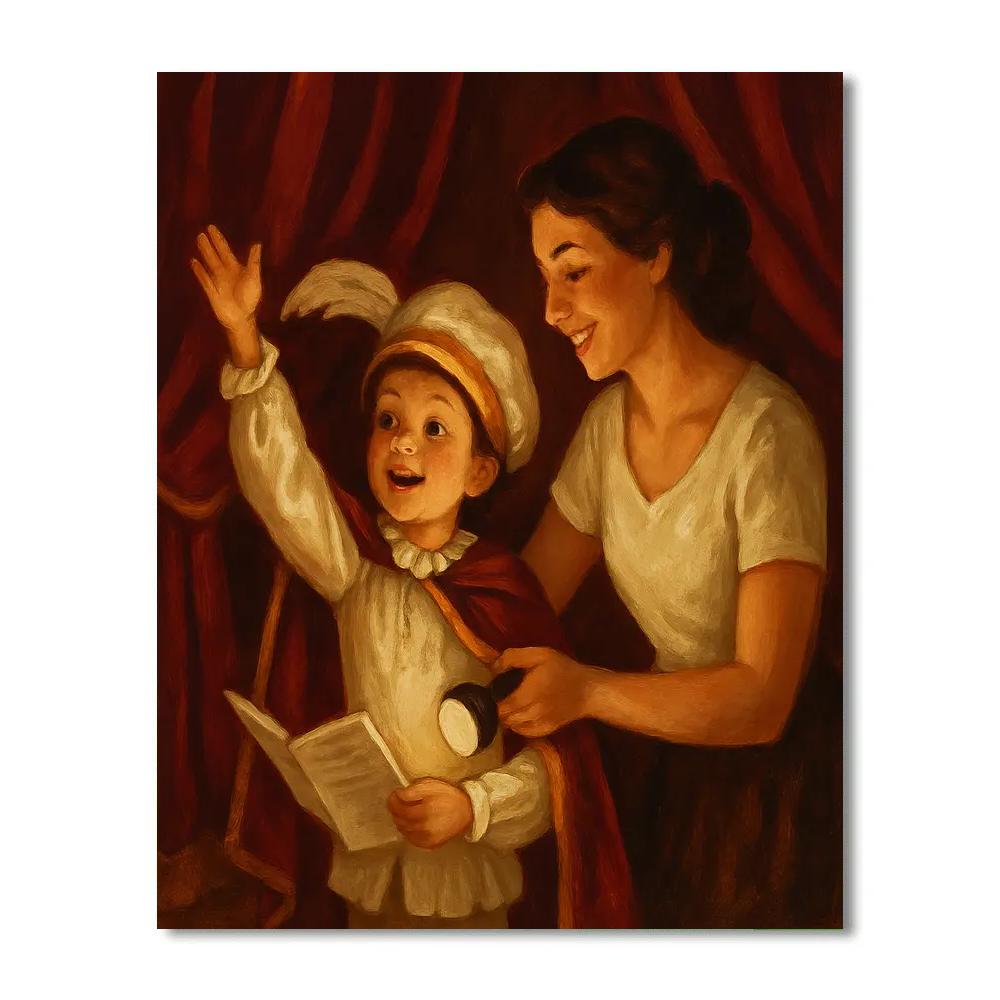 Theater Dress Up Rehearsal painting number kit