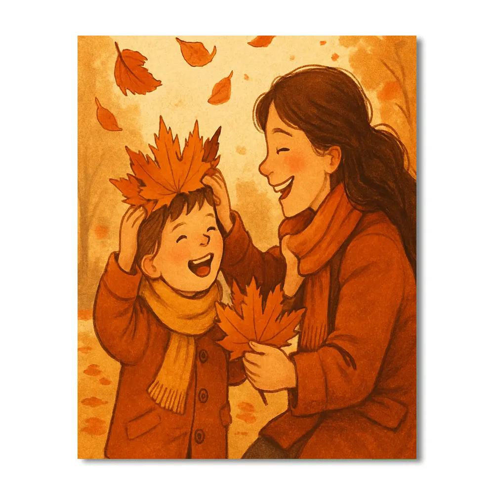 Autumn Leaf Crown Parade painting number kit