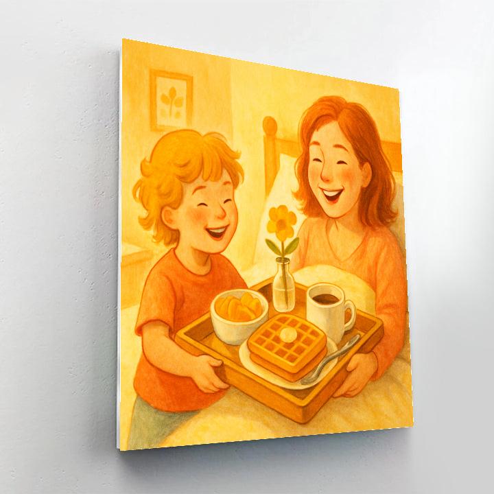 Surprise Breakfast Tray Number painting