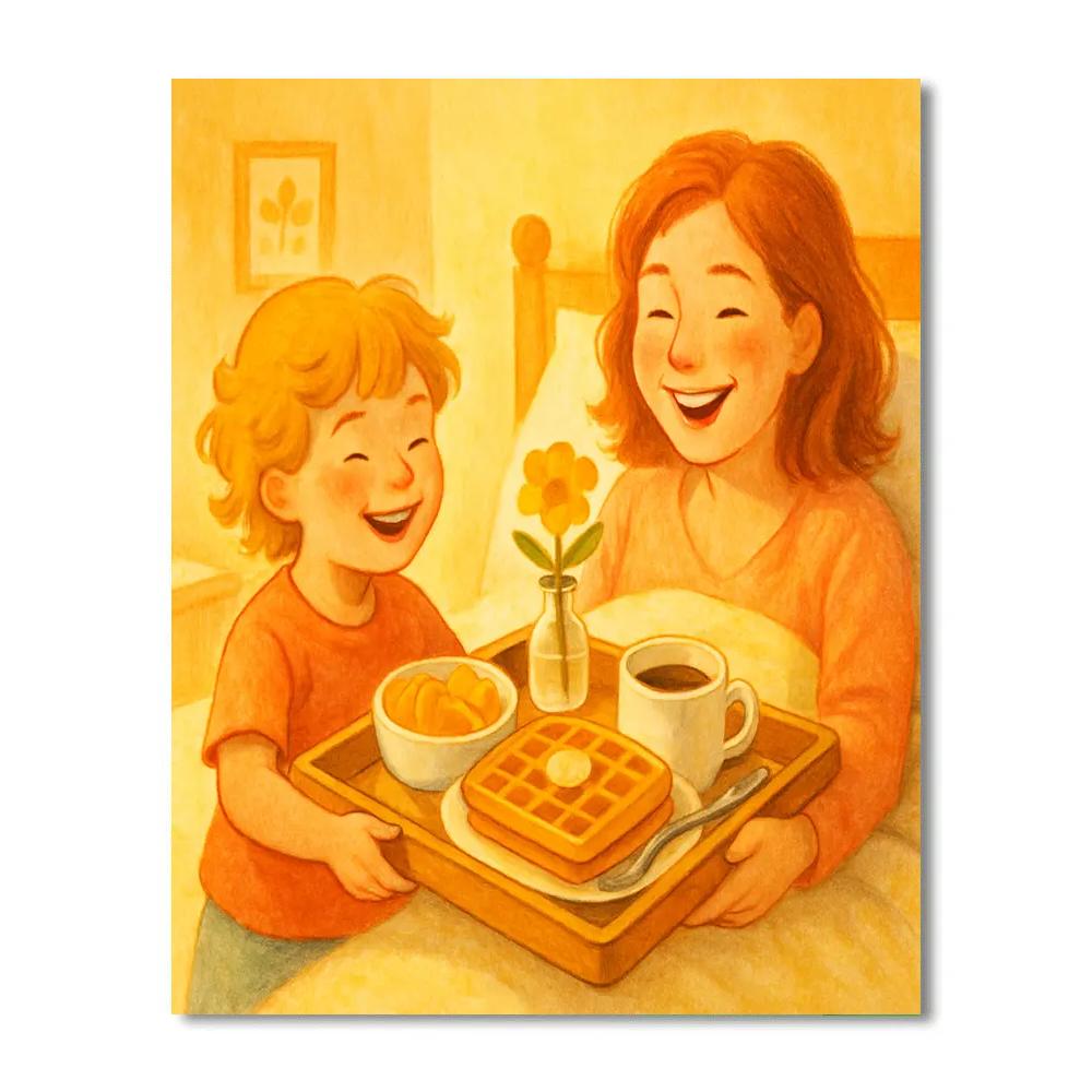 Surprise Breakfast Tray Number painting