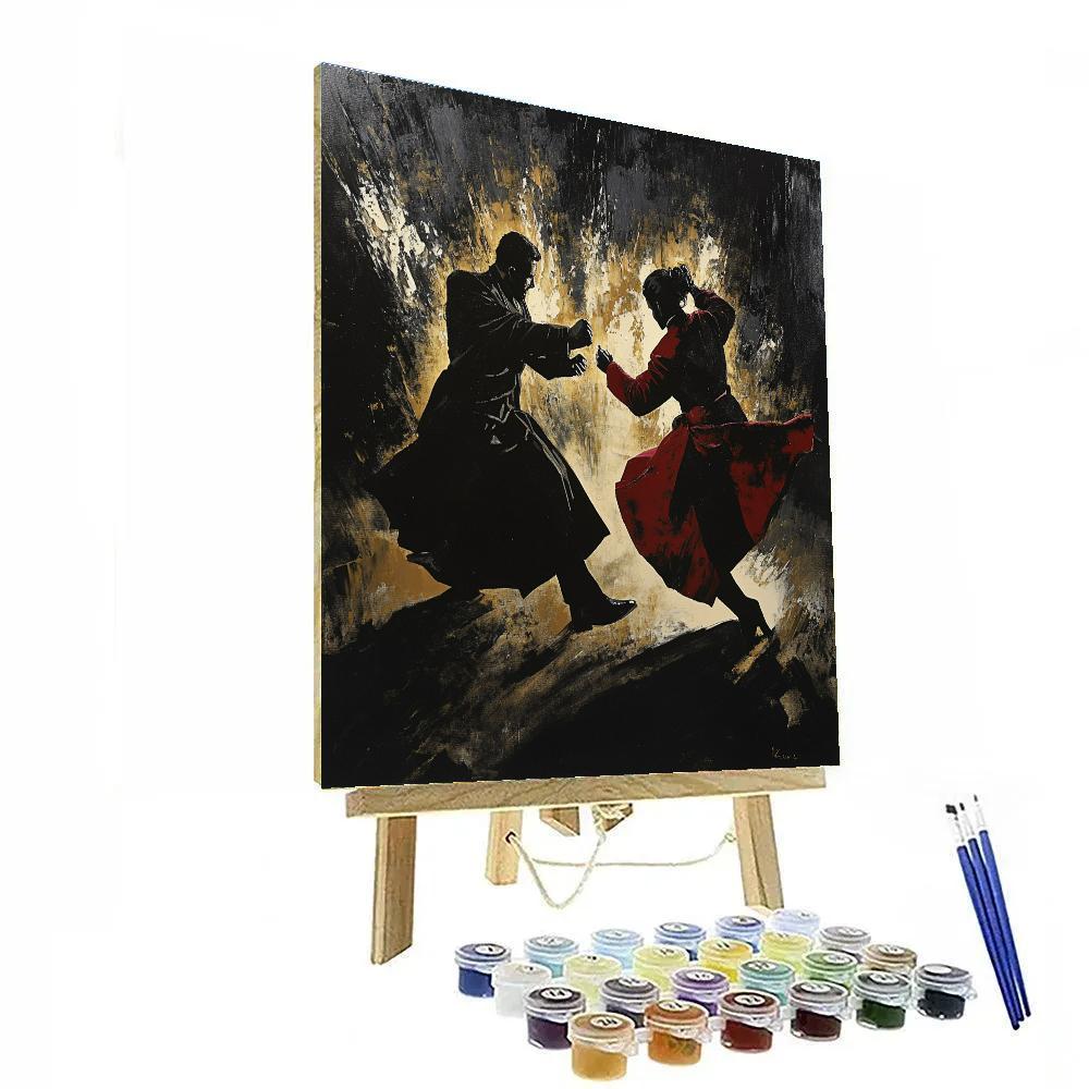 Caravaggio Inspired Dramatic Duel Number painting