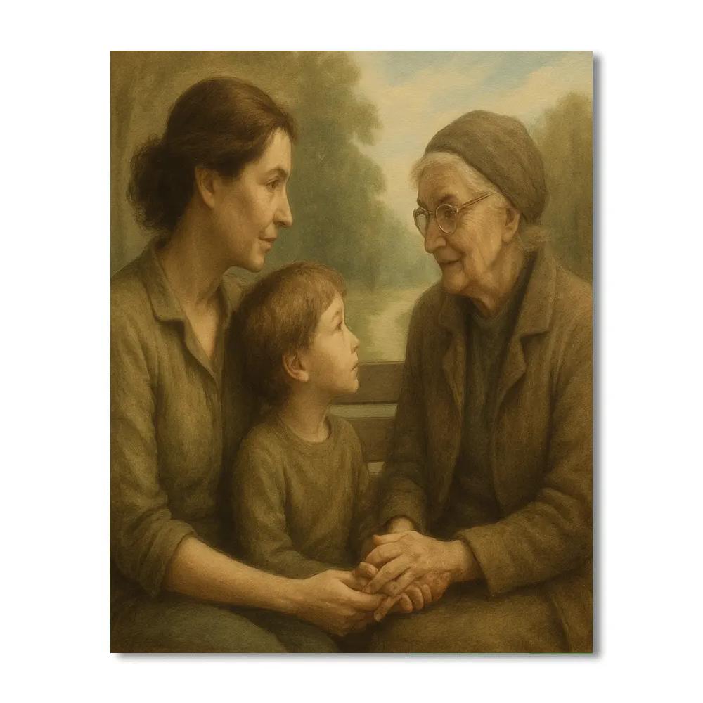 Park Bench Generations DIY paint by numbers