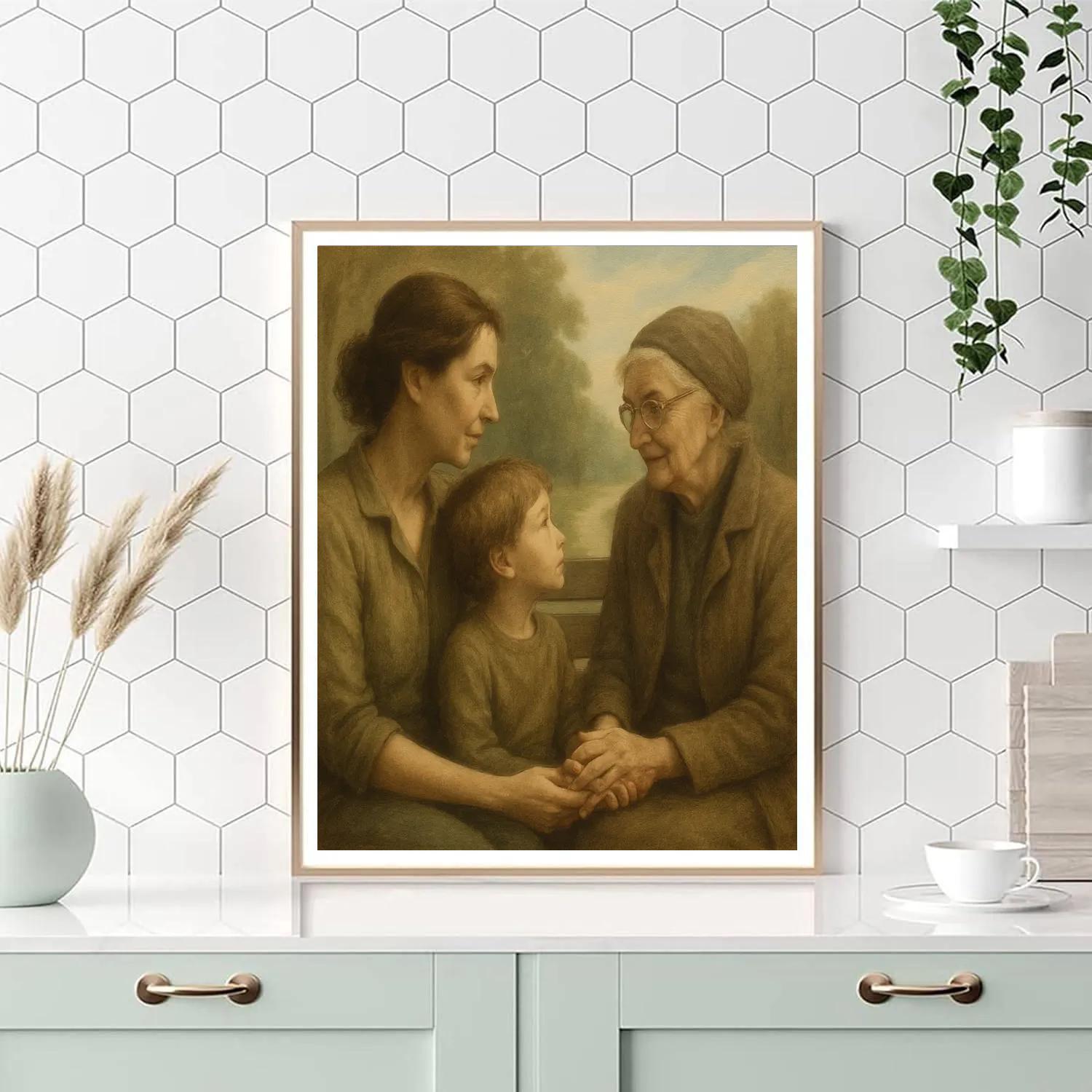 Park Bench Generations DIY paint by numbers