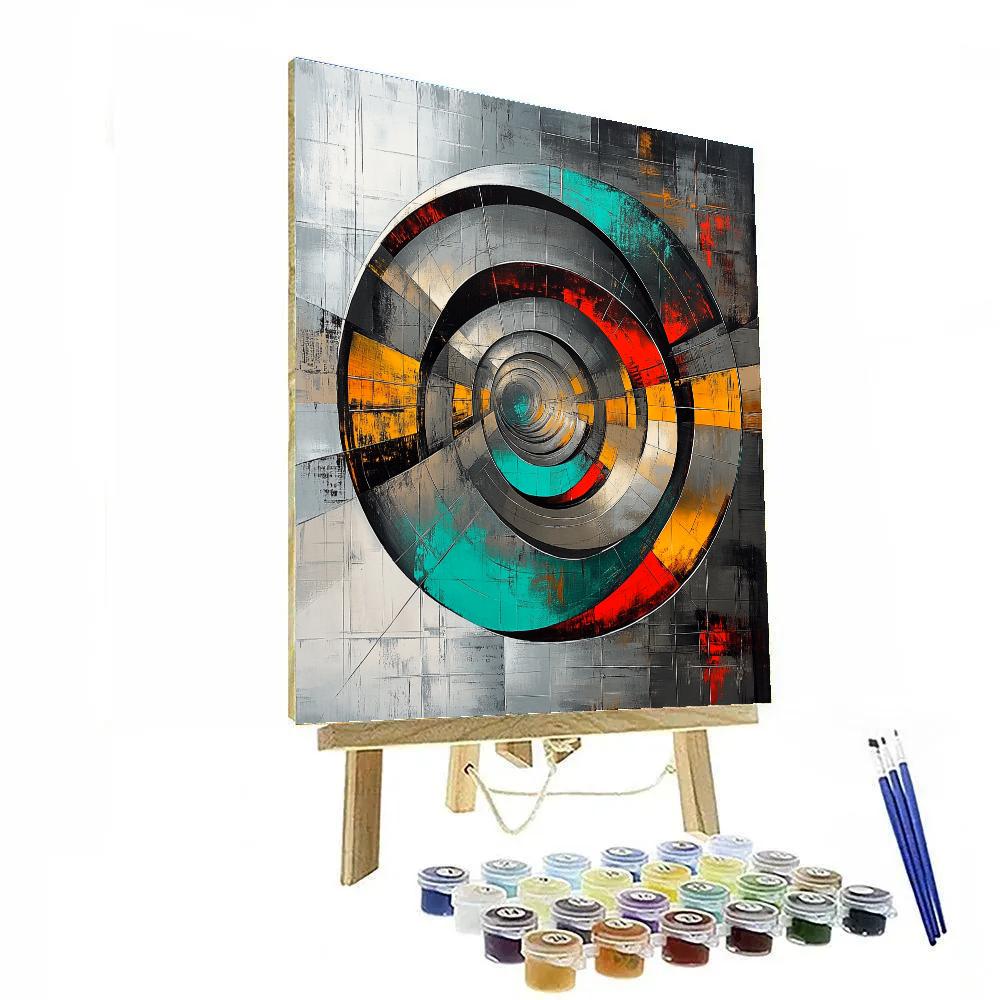 Boccioni Inspired Futuristic City paint by number