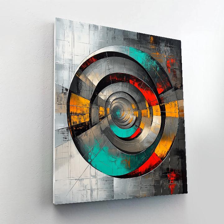 Boccioni Inspired Futuristic City paint by number