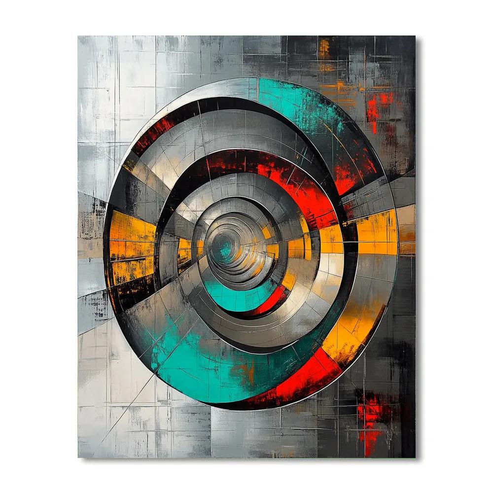 Boccioni Inspired Futuristic City paint by number