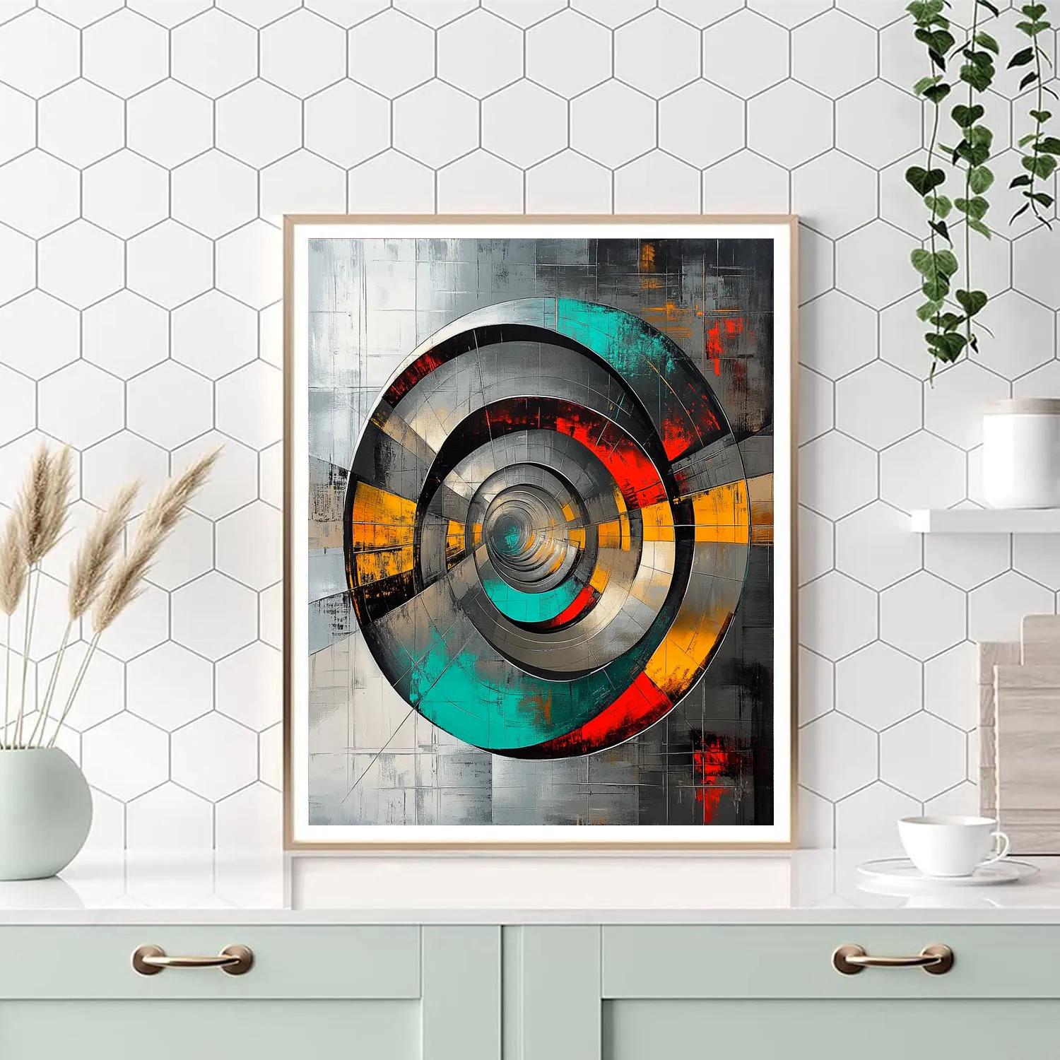 Boccioni Inspired Futuristic City paint by number