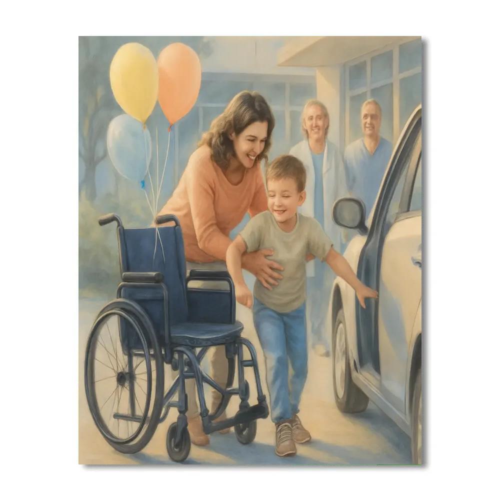 Hospital Discharge Celebration paint by number