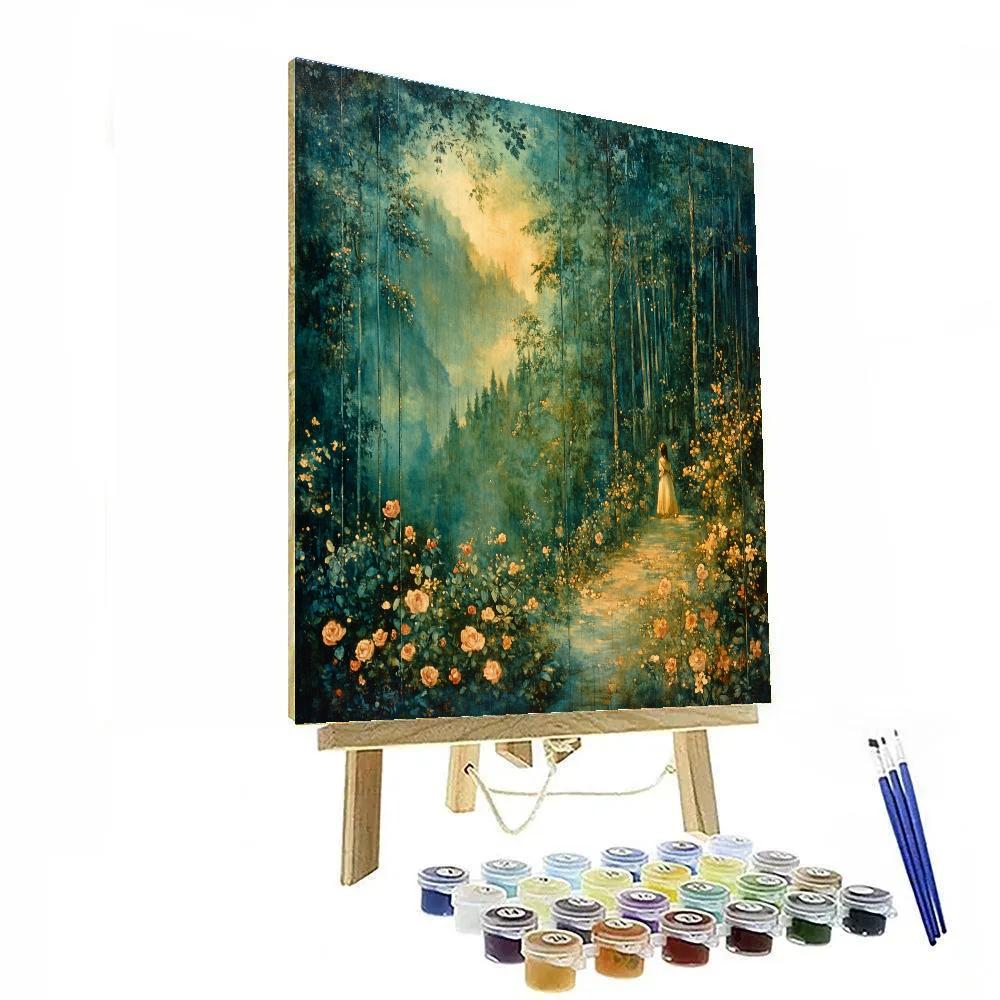 Millais Inspired Woodland Fairy Tale paint by color