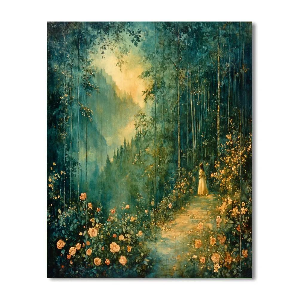 Millais Inspired Woodland Fairy Tale paint by color