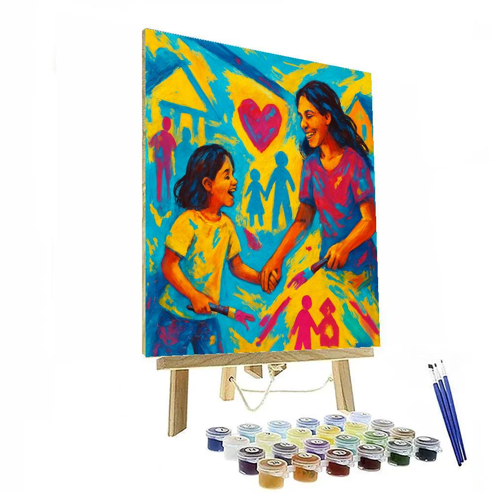 Painting Mural Together paint by color