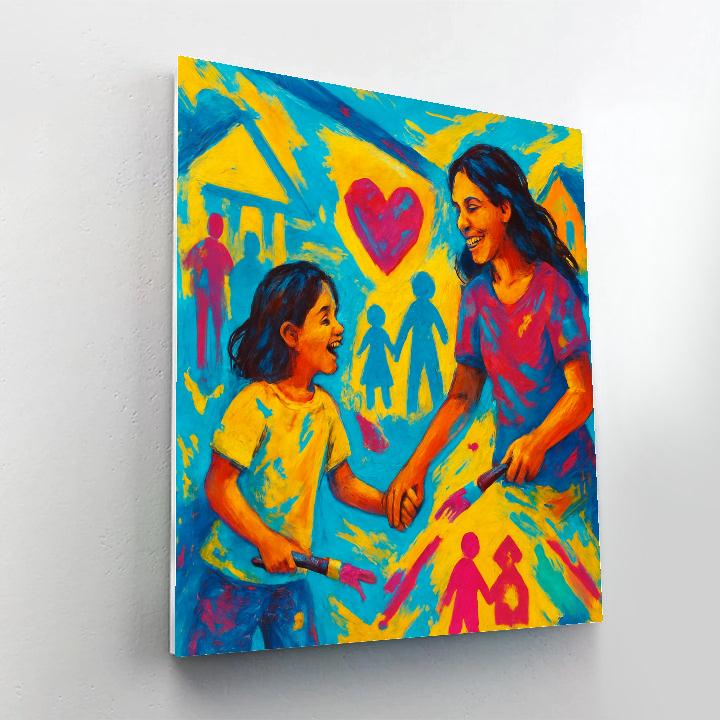 Painting Mural Together paint by color