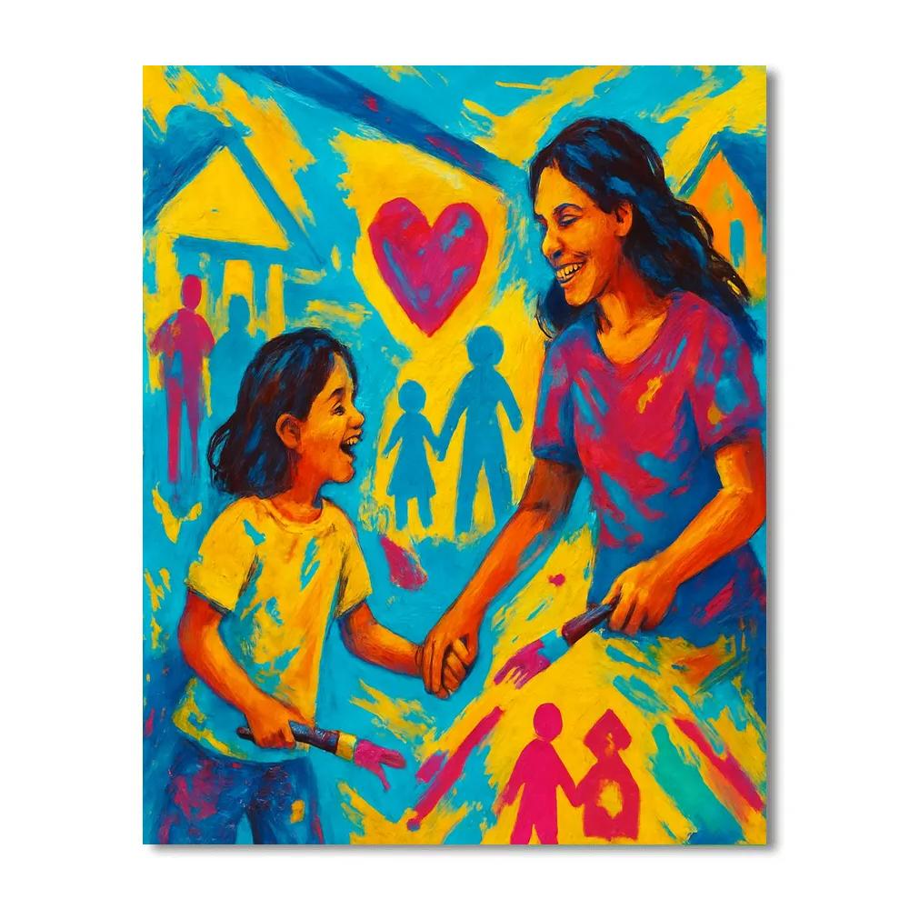 Painting Mural Together paint by color