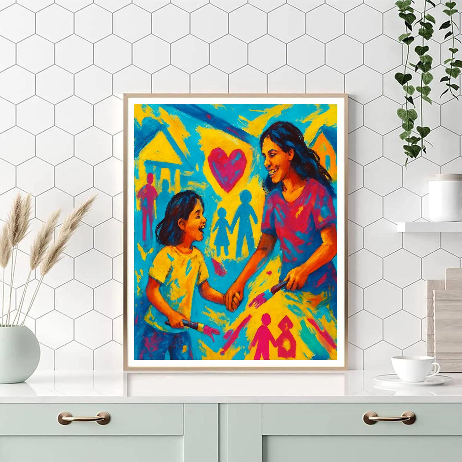 Painting Mural Together paint by color