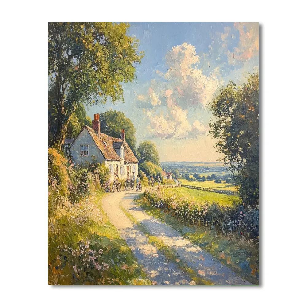 Pissarro Inspired Village Lane Paint by numbers kits