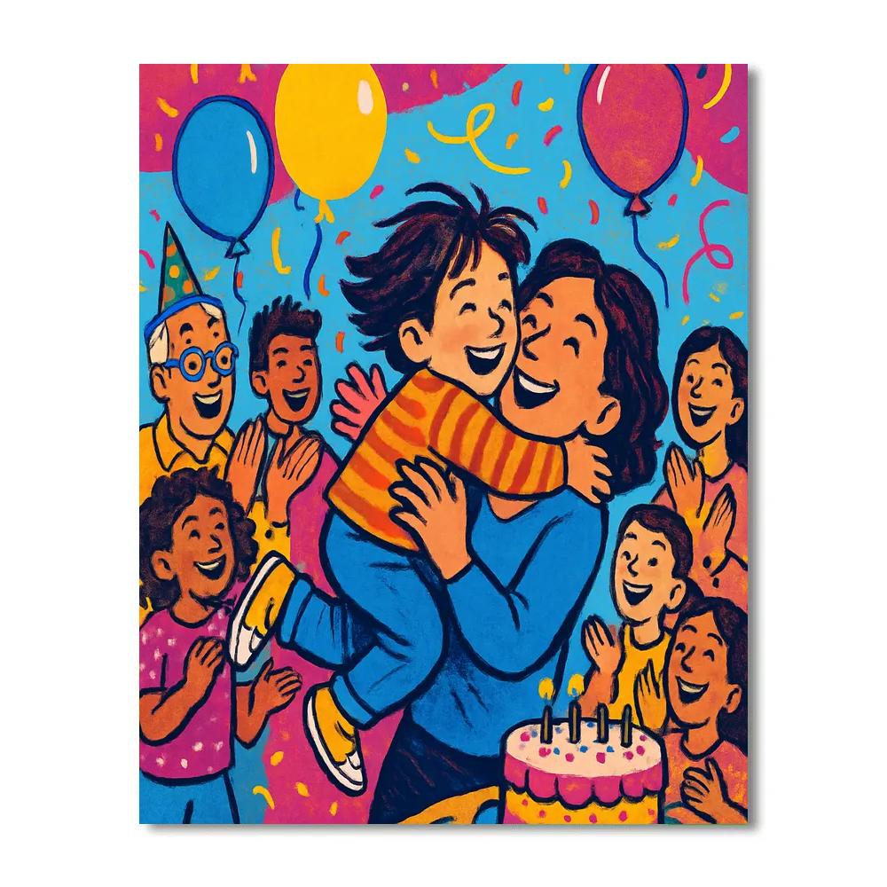Birthday Surprise Party painting number kit