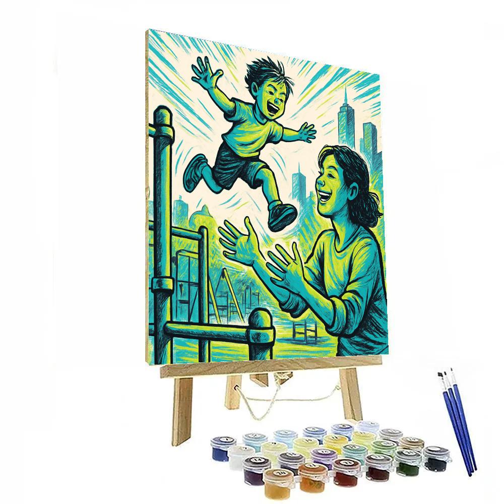 Parkour Playground Trust Number painting