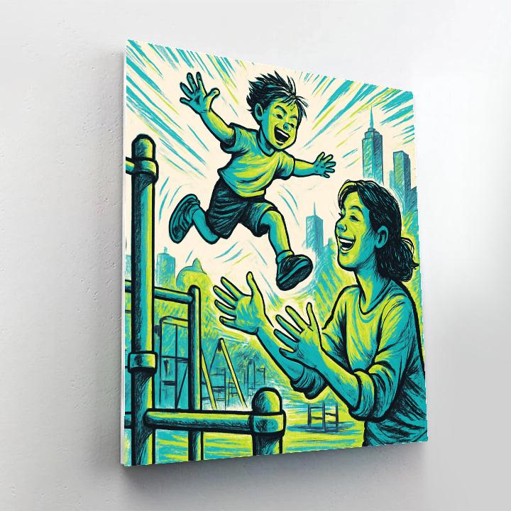 Parkour Playground Trust Number painting