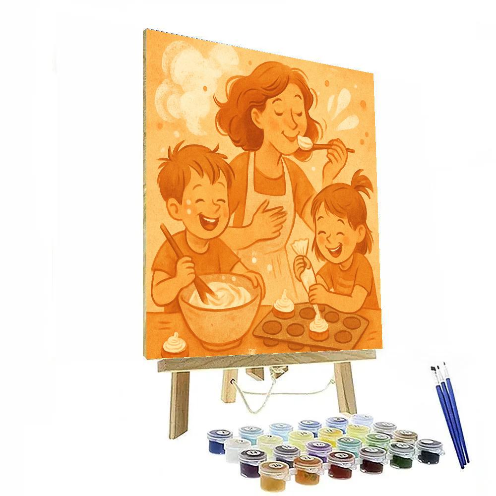 Sibling Bonding Bake Off DIY paint by numbers