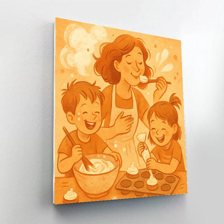 Sibling Bonding Bake Off DIY paint by numbers