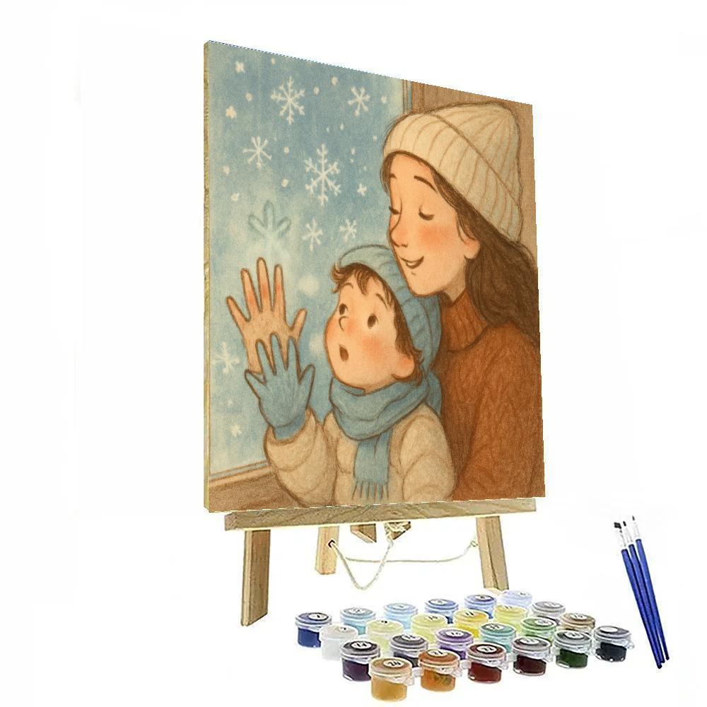 Window Snowflake Drop Paint by numbers art