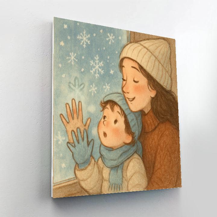 Window Snowflake Drop Paint by numbers art