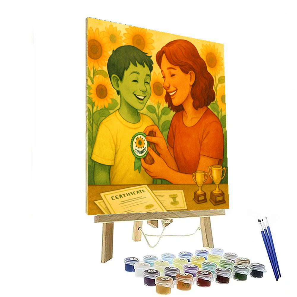 Backyard Gardening Graduation painting number kit