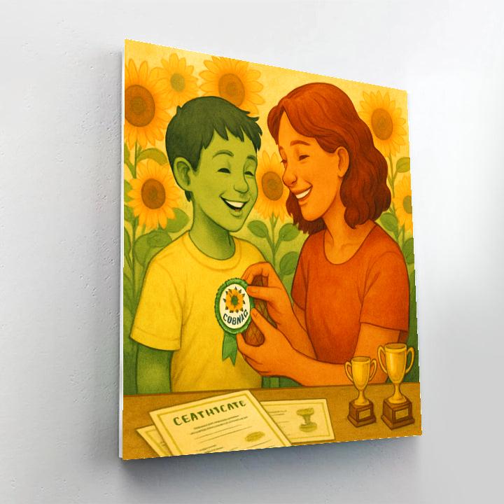 Backyard Gardening Graduation painting number kit