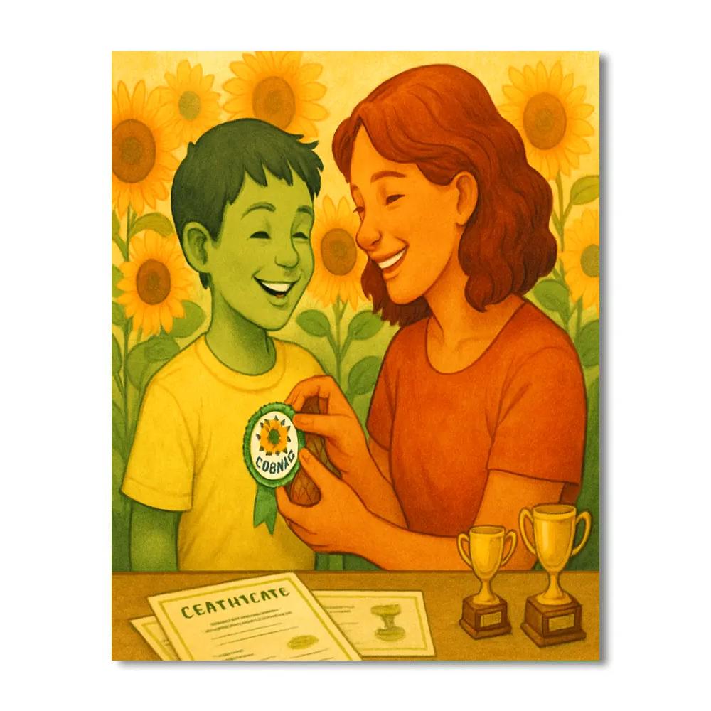 Backyard Gardening Graduation painting number kit