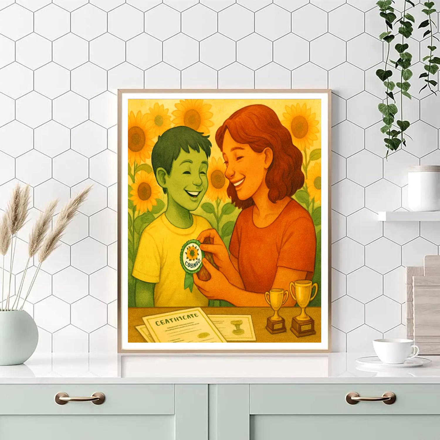 Backyard Gardening Graduation painting number kit