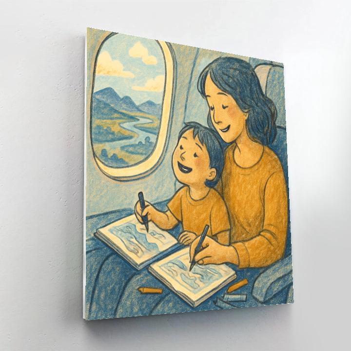 Window Seat Travel Sketching Painting by numbers kit
