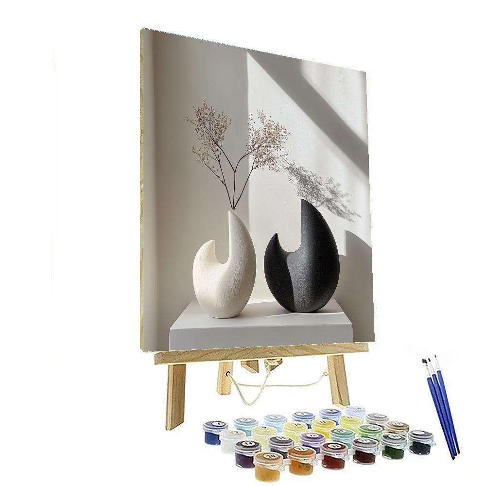 Hepworth Inspired Abstract Forms Number painting